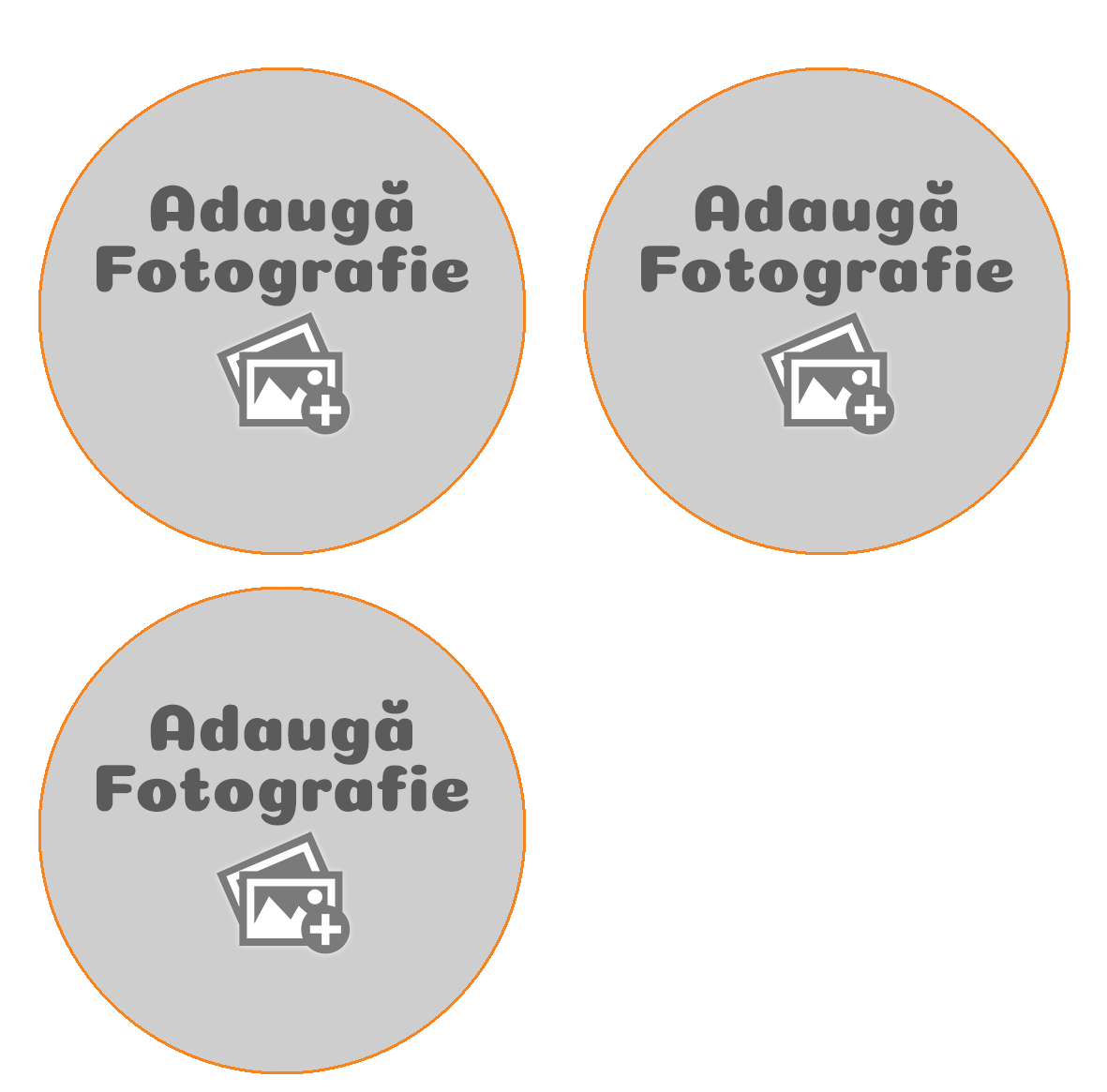 Set 3 x Globuri Personalizate 3D - Model “Inimă”, Auriu - Vedere Background